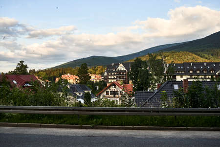 Karpacz, Lower Silessia voivodship 10 Jule 2021 View at Karpacz town.のeditorial素材