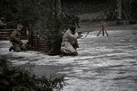 Miechowice, SIlesia, Poland 29 January 2022 - reconstruction of the Miechowicka tragedy Bytom - Miechowice, Poland 29 01 2022のeditorial素材