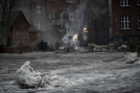 Miechowice, SIlesia, Poland 29 January 2022 - reconstruction of the Miechowicka tragedy Bytom - Miechowice, Poland 29 01 2022のeditorial素材