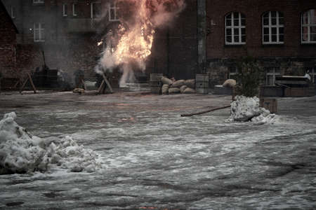 Miechowice, SIlesia, Poland 29 January 2022 - reconstruction of the Miechowicka tragedy Bytom - Miechowice, Poland 29 01 2022のeditorial素材