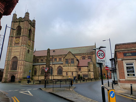 Atherton, Great Manchester 20 November 23 - St John the Baptist's Church in Athertonのeditorial素材