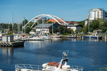 Kolobrzeg, West Pomerania, Poland 20 July 2024 Marina in Kolobrzeg Town