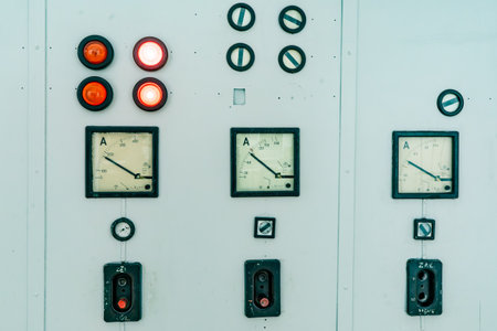 A dashboard in old powerplant