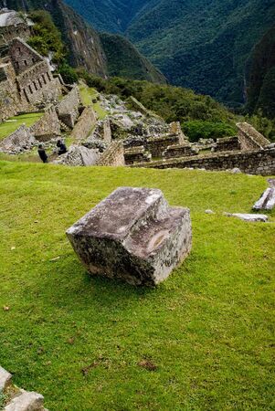 Inca Stone Work at Machu Picchu, Peruの写真素材