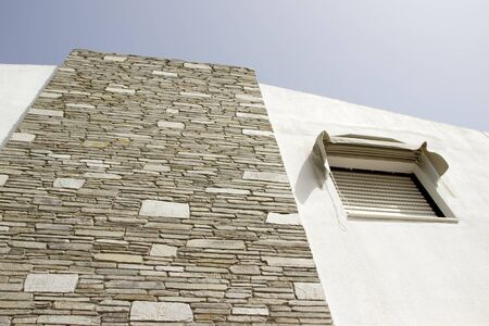 Stone facade at the mediterranean style houseの写真素材