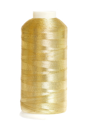 A big coil of golden threadsの写真素材