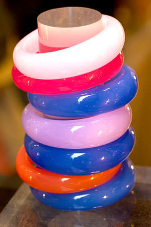 Series of colorful bracelets