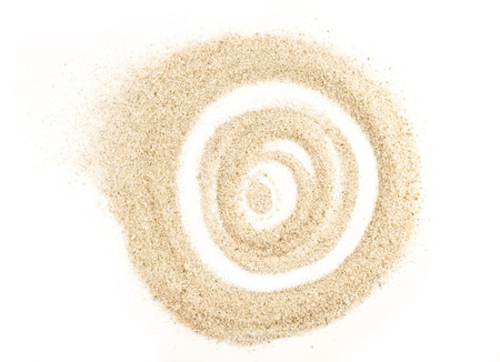 Sand swirl on a white backgroundの写真素材