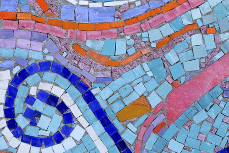 Colorful murano tiles surface