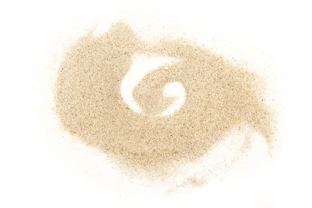 Sand pile on a white backgroundの写真素材