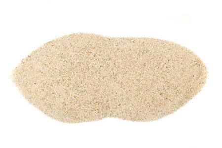 Sand pile on a white backgroundの写真素材