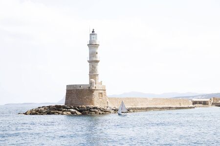 Lighthouse in Chania, Crete - Greeceの写真素材