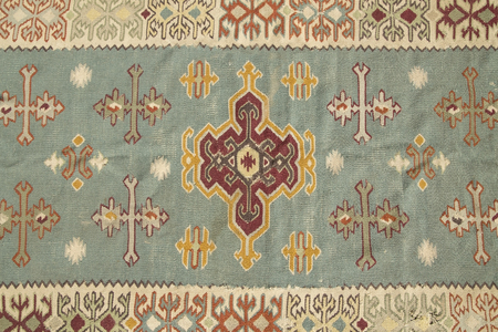Serbian traditional shabby carpetの写真素材