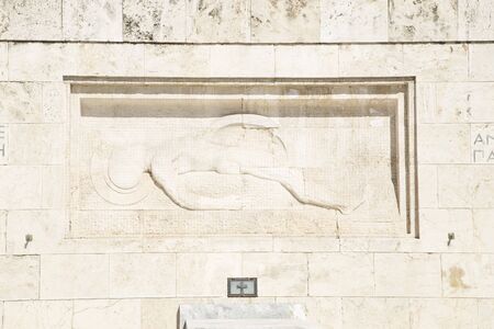 The Unknown Soldier Monument in front of the Greek Parliament in Athens, Greeceのeditorial素材