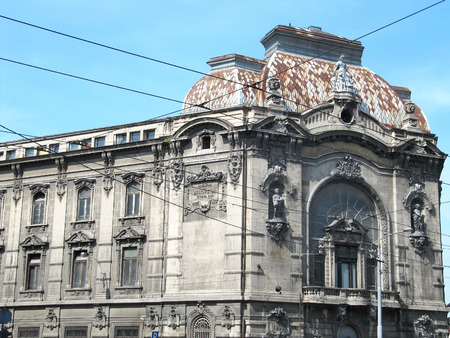 Geozavod building in Belgrade before restorationのeditorial素材