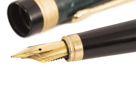 Old fountain pen close upの写真素材