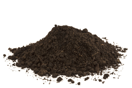 Dirt heap isolated on whiteの写真素材