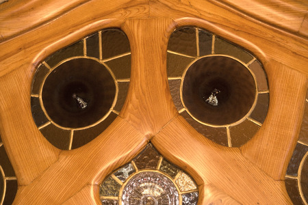 Decorative detail of the interior of Casa Batllo, Barcelonaのeditorial素材