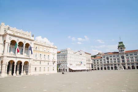 Central square in Trieste, Italyのeditorial素材
