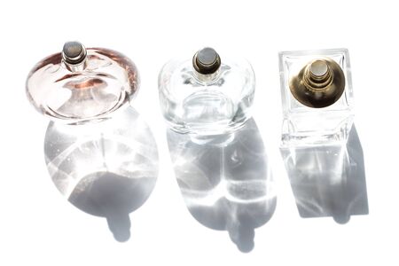 Perfume bottles with the shadowsの写真素材