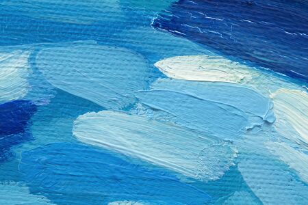 White and blue oil colors strokesの写真素材