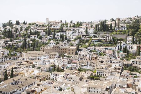 View of the historical city of Granada, Spainの写真素材