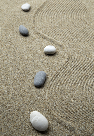 Zen garden with stones