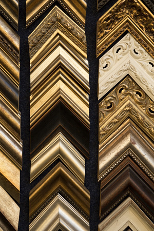 Decorative frame samples on a boardの写真素材