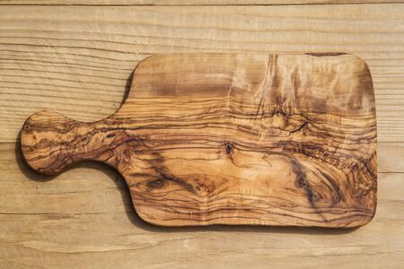 Olive wood cutting boardの写真素材