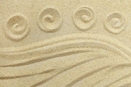 Zen pattern in brown sand
