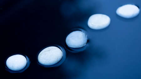 White pebbles in Zen garden