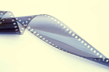 Film strip roll on white backgroundの写真素材