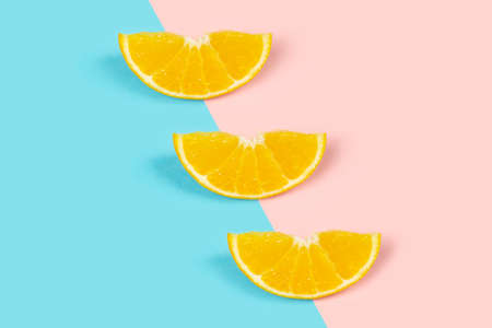 Orange slices pattern - modern summer backgroundの写真素材