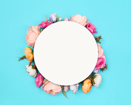 Floral composition with copy spaceの写真素材