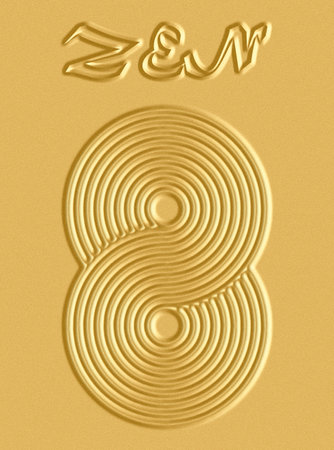 Zen symbol with sand pattern