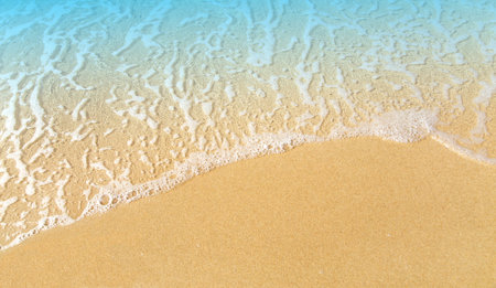 Sea wave on sand beach