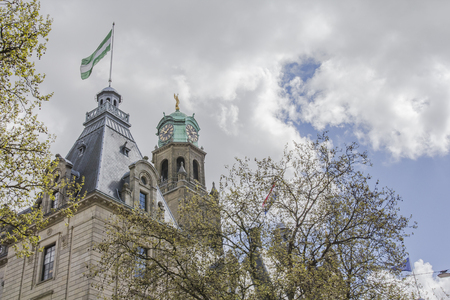 APRIL 2015, ROTTERDAM NETHERLANDS: Old government building in Rotterdam, piece of antique architectureのeditorial素材
