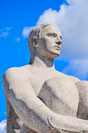 MAY 2015, OSLO NORWAY: Famous Vigeland park, or Frogner park, statues and architectureのeditorial素材