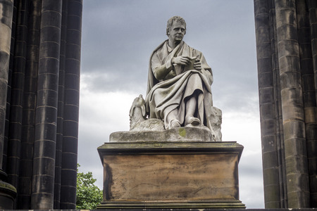 AUGUST 2013, EDINBURGH SCOTLAND: The Scott Monument is a Victorian Gothic monument to Scottish author Sir Walter Scott. It is the largest monument to a writer in the world.のeditorial素材