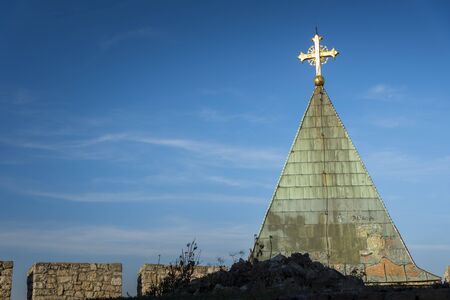 OCTOBER 2017, BELGRADE SERBIA: Various details of famous Kalemegdan fortress, square and pedestrian zone, European Balkans toursit attractionのeditorial素材