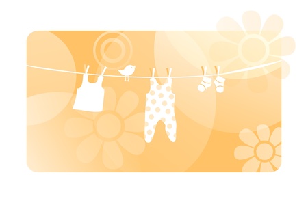 baby announcement cardの写真素材
