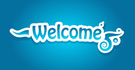 Welcome vector letteringのイラスト素材