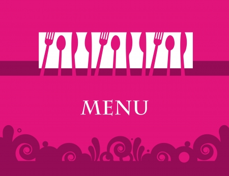 Cute design of menu template cardのイラスト素材