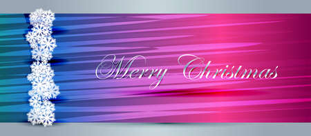 Cristmas banner with white snowflakesのイラスト素材