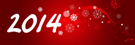 New Year banner Inscription 2014 illustration.のイラスト素材