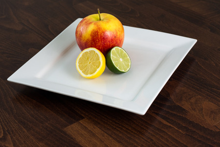 Lomen, lime, appleの写真素材