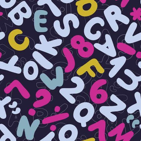 Color letters seamless pattern.のイラスト素材
