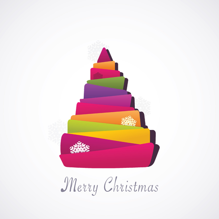 Christmas modern tree  illustrationのイラスト素材