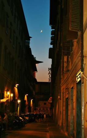Florence at night with lightsのeditorial素材