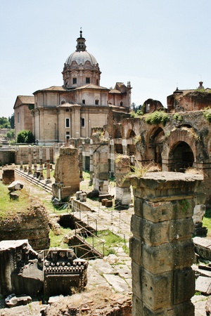 Roman forum ruinsのeditorial素材